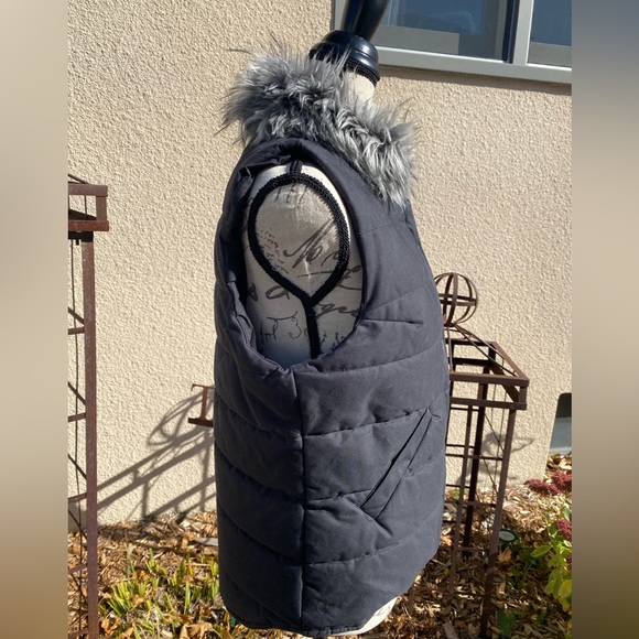 EUC Stormy Kromer The Highland Vest waxed cotton-black/gray snaps/pockets - Picture 7 of 10